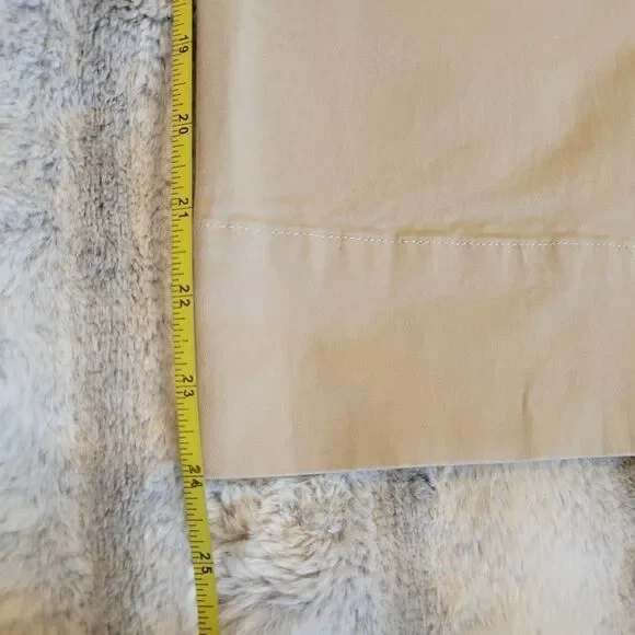 Garnet Hill organic cotton chino wide leg, khaki size 14